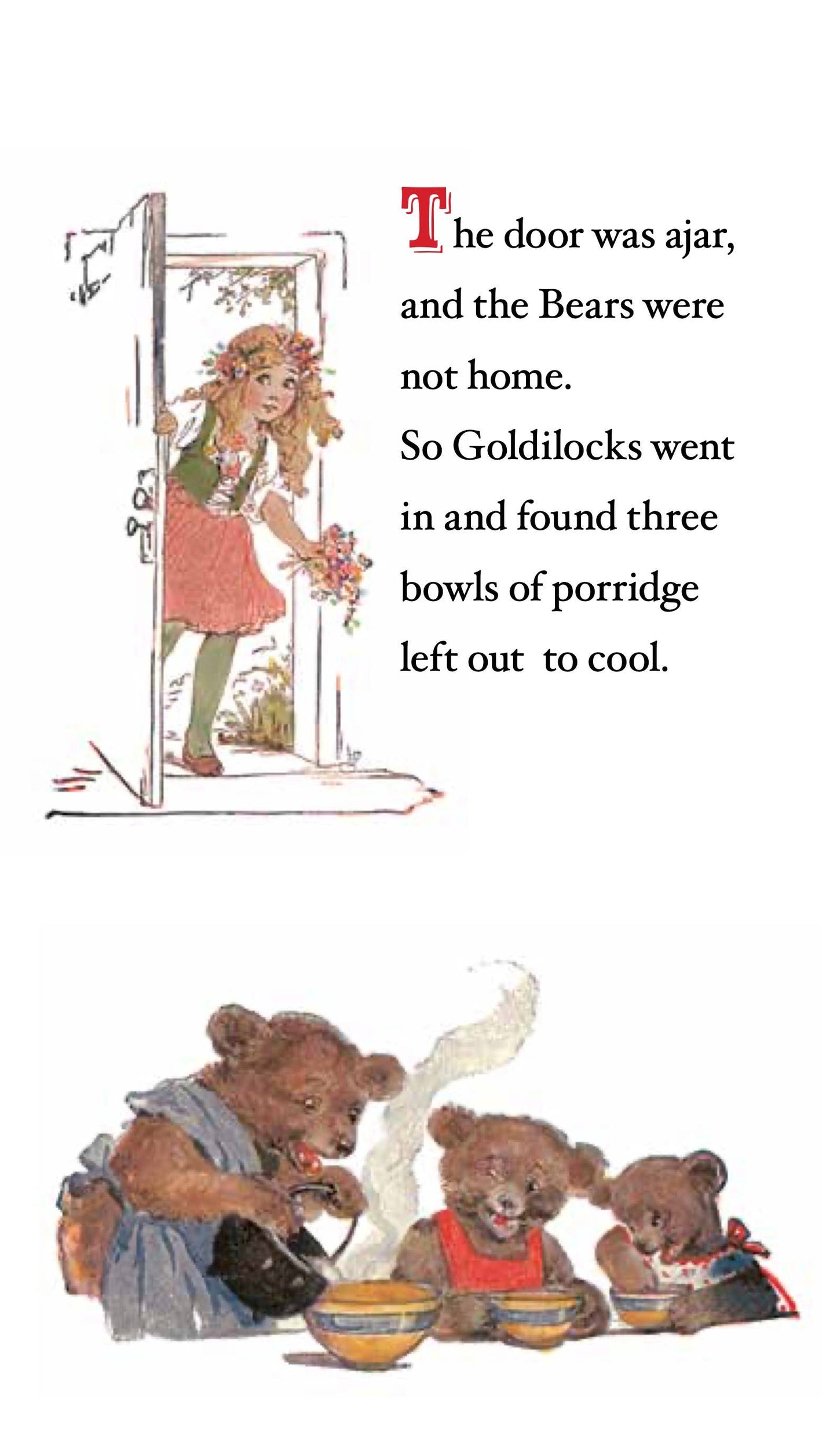 The Three Bears - Children's Shaped Picture Book - Vintage