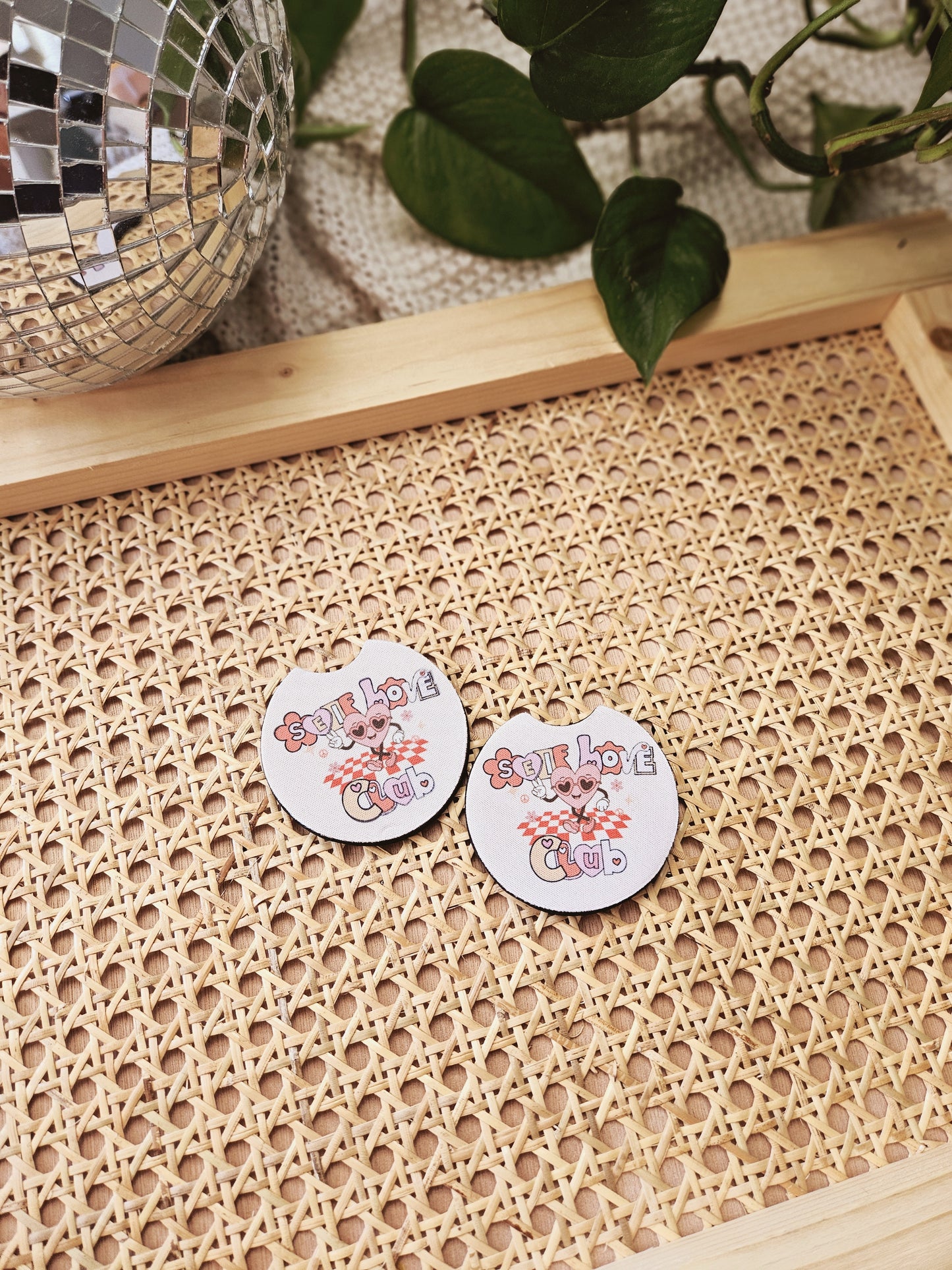 Valentine's Day Car Coaster set