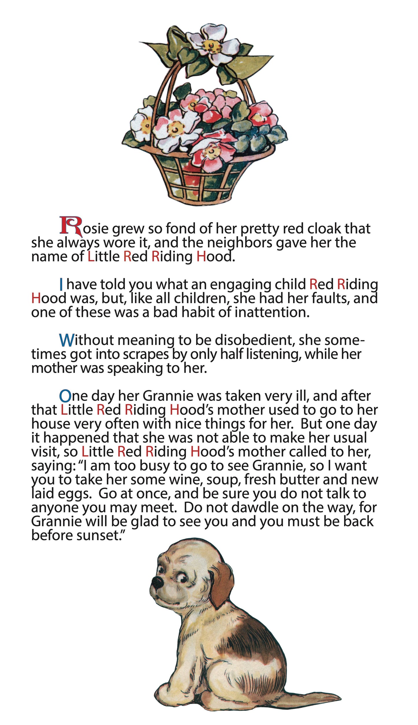 Red Riding Hood - Children's Shaped Picture Book - Vintage