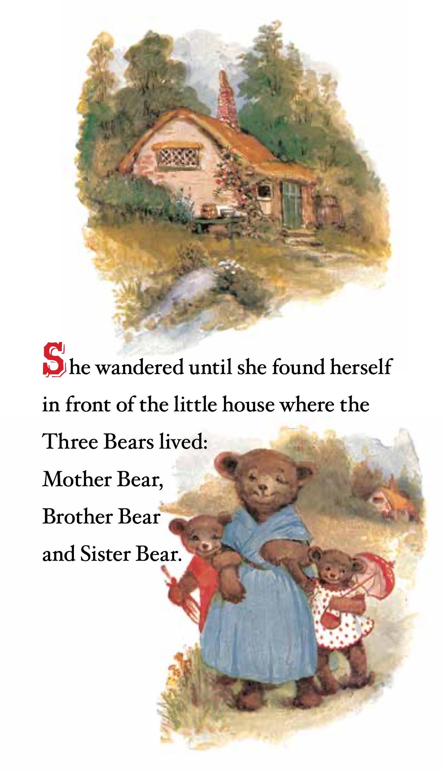 The Three Bears - Children's Shaped Picture Book - Vintage